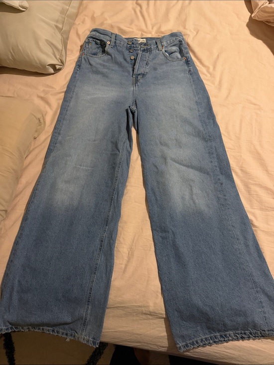 Etica Denim - Etica Light Blue Wide Leg High-Rise Jeans